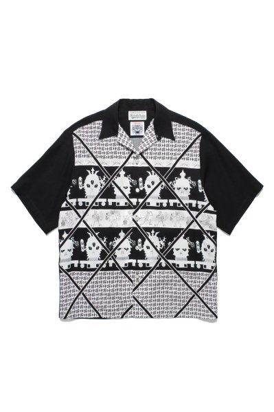 WOLF'S HEAD / 50'S SHIRT S/S ( TYPE-2 ) (OFF WHITE-BLACK)