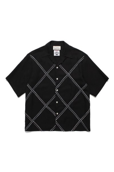 WOLF'S HEAD / 50'S SHIRT S/S ( TYPE-3 ) (OFF WHITE-BLACK)