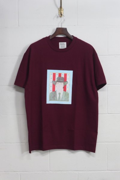 CREW NECK T-SHIRT ( TYPE-6 )（BURGUNDY）