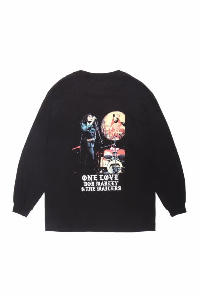 BOB MARLEY / CREW NECK LONG SLEEVE T-SHIRT ( TYPE-1 )（BLACK）