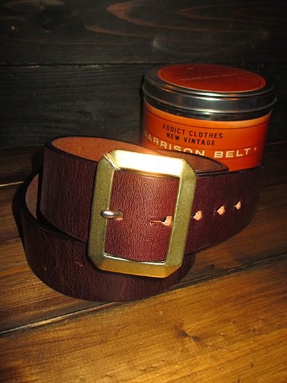 UK BRIDLE LEATHER GARRISON BELT （DARK BROWN）